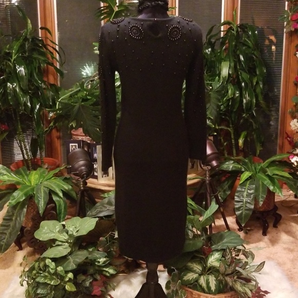 Vintage Outlander Beaded Black Dress - Picture 5 of 6